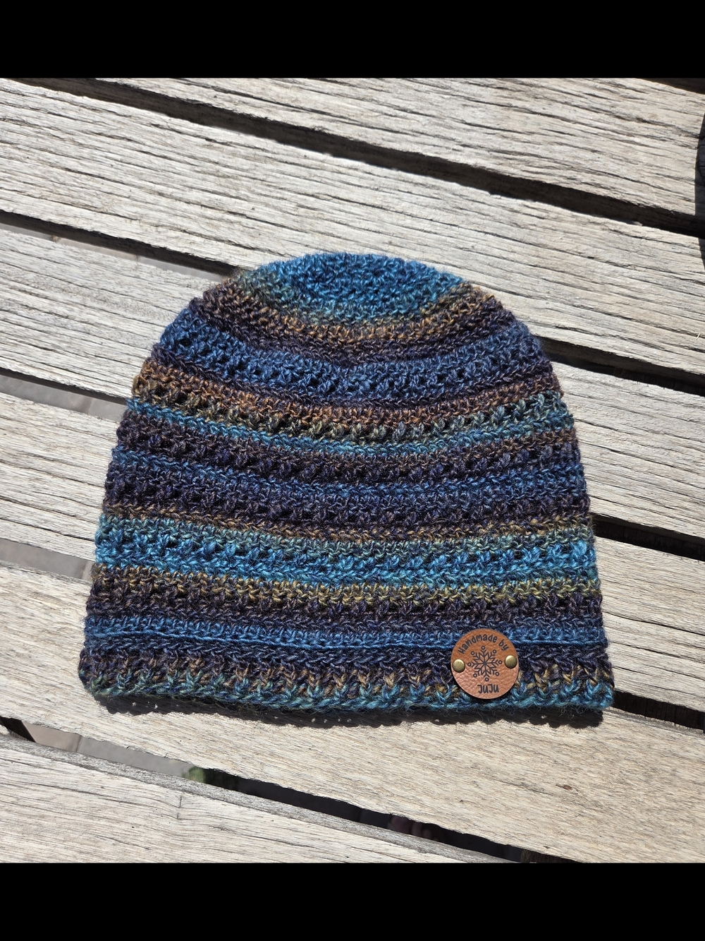 Artisan Handmade Crochet Lightweight Merino Wool Blend "Côte d'Azur" Beanie Hat